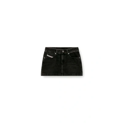 Image of Diesel RON Mini skirt, Women&#039;s, Size: 28, Black denim
