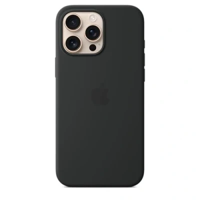 Image of Apple Silicone Back Cover Black MagSafe iPhone 16 Pro Max