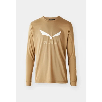 Image of Salewa Men&#039;s Solidlogo Dry M L/S Tee. T Shirt, Quicksand, M,