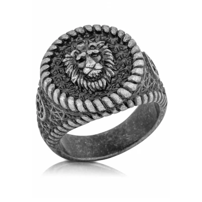 Image of Akitsune Imperator Ring, Men&#039;s, Size: 59, Antique silver
