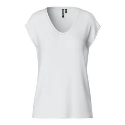 Image of Pieces Pcbillo Solid NOOS BC Basic Tshirt, Women&#039;s, Size: Large, Bright white