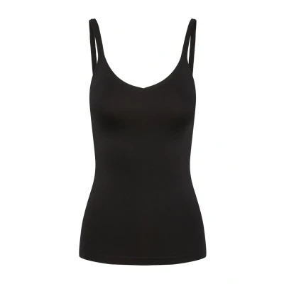 Image of Pieces Women&#039;s Plain Underwear Top Noos Vest, Black, S M