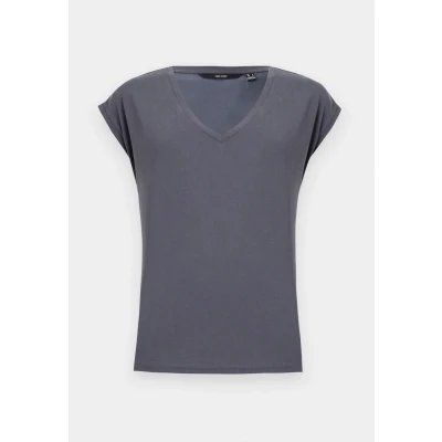 Image of Vero Moda Vmfilli V NECK TEE Basic Tshirt, Women&#039;s, Size: XS, Ombre blue