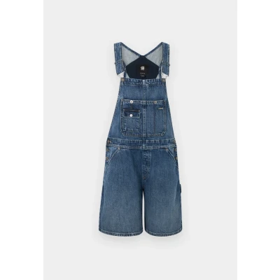 Image of G STAR Bowey Loose Shorttall Dungarees, Women&#039;s, Size: XXS, Waterspouts