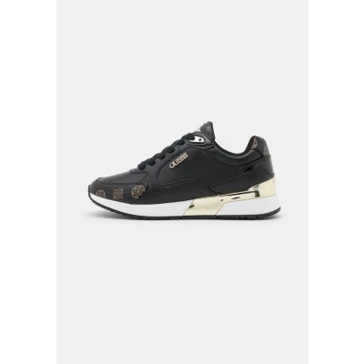 Image of Guess Moxea Trainers, Women&#039;s, Size: 2, Black/brown High quality imitation leather