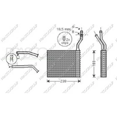 Image of Heat Exchanger, interior heating PRASCO FD424H001