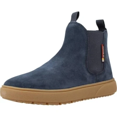 Image of Geox J Theleven Classic ankle boots for kids, Size: 7.5K, Azul Leather
