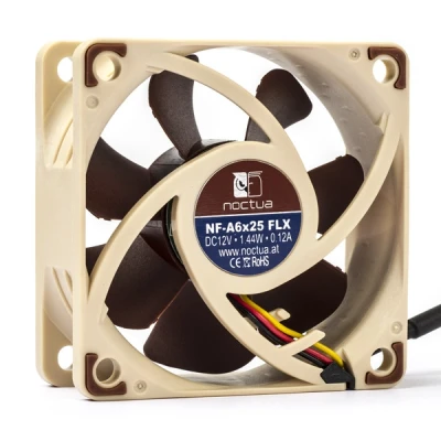 Image of Noctua NF A6x25 FLX, Silent Fan, 3 Pins (60mm, Brown)