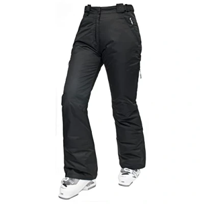 Image of Trespass Lohan, Black, XL, Waterproof Ski Trousers with Side Vents for Women, X Large, Black
