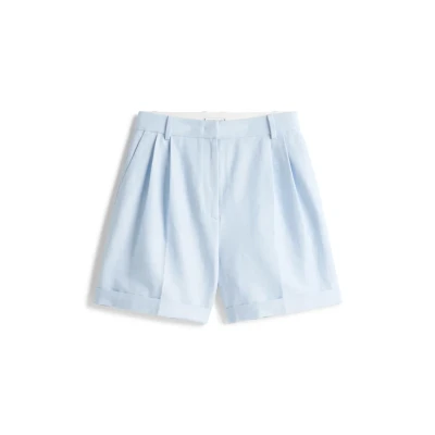 Image of Tommy Hilfiger MIX Pleated Short Shorts, Women&#039;s, Size: 38, Breezy blue