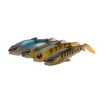 Image of Savage Gear Craft Cannibal Paddletail 6.5cm 4gr Clear Water Mix 4pcs Soft plastic lure