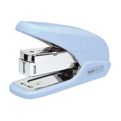 Image of Rapesco 1338 X5 Mini Less Effort Stapler, 20 Sheet Capacity, Powder Blue