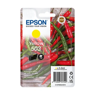 Image of Epson 503 Chillies, Genuine Yellow Ink Cartridge