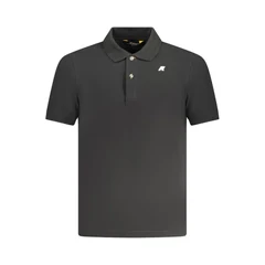 Image of Black Cotton Polo Shirt