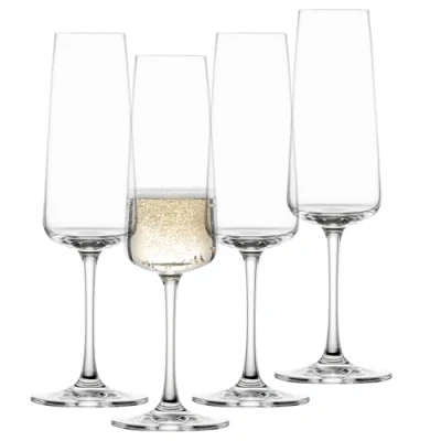 Image of Schott Zwiesel MioVino Champagne Glasses (Set of 4), Dishwasher Safe Tritan Crystal Glasses, Made in Germany (Item No. 124052)