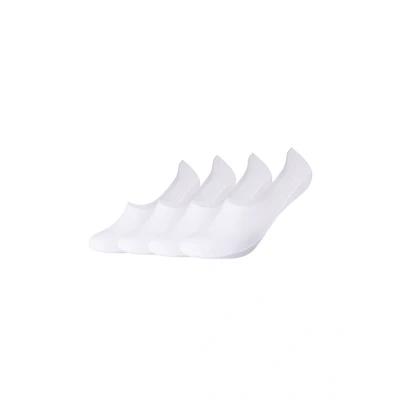 Image of camano Online Comfort Laser CUT Footies Unisex 4 PACK Socks, Women&#039;s, Size: 2.5 5, White