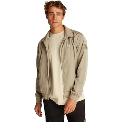 Image of Calvin Klein Jeans Harrington Jacket Summer jacket, Men&#039;s, Size: Medium, Stone gray