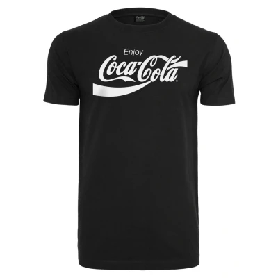 Image of Merchcode COCA COLA LOGO Print Tshirt, Men&#039;s, Size: XL, Black