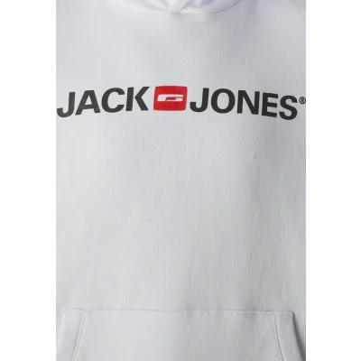 Image of Jack &amp; Jones Jjecorp LOGO Hoodie, Men&#039;s, Size: XS, White detailreg fit