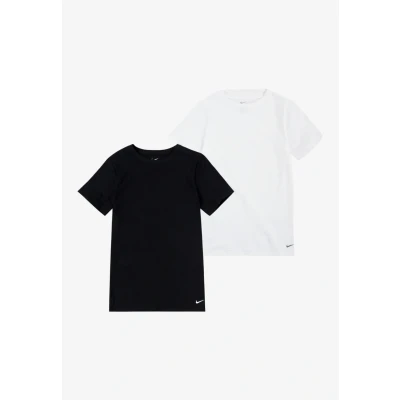 Image of Nike Sportswear BOYS CREW 2 PACK Basic Tshirt for kids, Size: 14y, Black/white