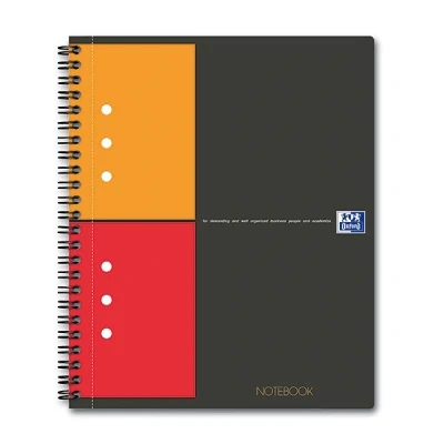 Image of OXFORD International Notebook A5+ Small Squares 5mm 160 Pages Full Bound Card Cover Grey, 1 Unit