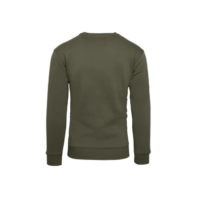 Image of ALPHA INDUSTRIES Men&#039;s Basic Hoody Reflective Print Hooded Sweatshirt, Dark Olive, S