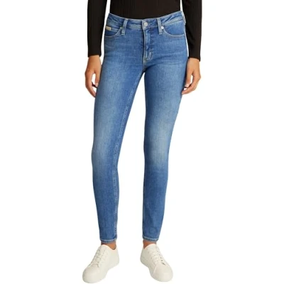Image of Calvin Klein Women&#039;s Mid Rise Skinny, Denim Medium, 28W / 30L