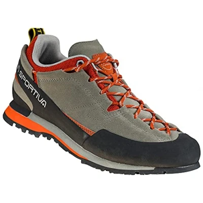 Image of La Sportiva Boulder X Climbing shoes, Men&#039;s, Size: 11, Clay/saffron Leather and textile