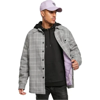 Image of Cayler &amp; Sons Herren Plaid OUT Quilted Summer jacket, Men&#039;s, Size: XL, Black/white
