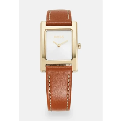 Image of BOSS LUCY Watch brown/goldcoloured, Women&#039;s, Size: One Size, Brown/gold coloured