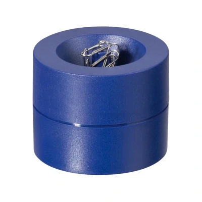Image of MAUL magnetic paperclip holder, Ø 73mm, H66mm, Blue