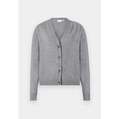 Image of VILA Viril V NECK Cardigan Cardigan, Women&#039;s, Size: XS, Medium grey melange