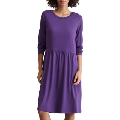 Image of Marc O&#039;Polo Denim Crewneck Jersey dress, Women&#039;s, Size: Small, Active purple