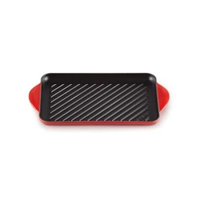 Image of Le Creuset Grill plate Tradition Cherry Red 38.5 x 22 cm Suitable for all Cooktops