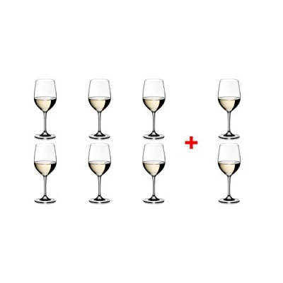 Image of Riedel White Wine Glasses Vinum Viognier / Chardonnay Pay 6 Get 8