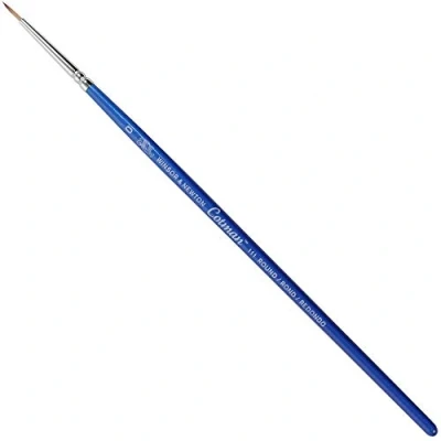 Image of Winsor &amp; Newton Cotman 5301000 Paint Brush, Wood, No. 0 1.2 mm, Rund Pinsel, Kurzer Stiel, Blue