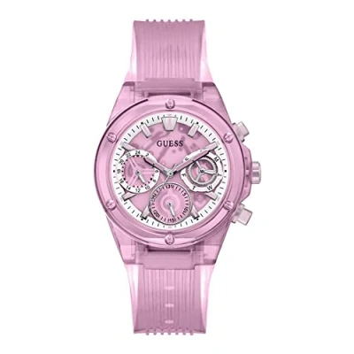 Image of Guess Athena Watch, Women&#039;s, Size: One Size, Pink