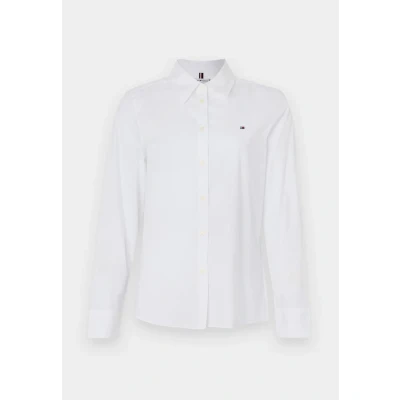 Image of Tommy Hilfiger Stretch Regular Shirt Buttondown blouse, Women&#039;s, Size: 4, White