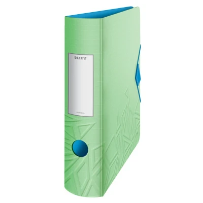 Image of Leitz 180 Active Urban Chic A4 Lever Arch File, Green, Curved Spine 82mm Width, Elastic Fastening, Light polyfoam, Chic, 11160050