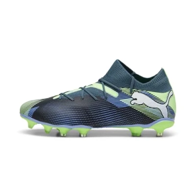 Image of Puma Future 7 Match FG/AG Moulded stud football boots, Men&#039;s, Size: 10, Gray skies/white/fizzy apple Textile/synthetics
