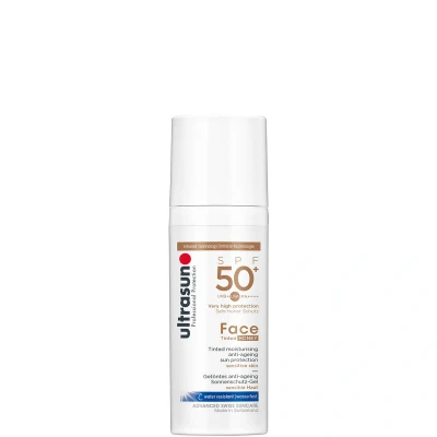 Image of Ultrasun SPF50+ Tinted Face Sun Cream (Various Shades) Honey
