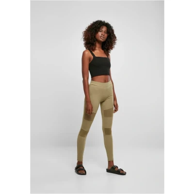 Image of Urban Classics Women&#039;s Ladies Tech Mesh Leggings, Khaki, XXXXL, 4XL