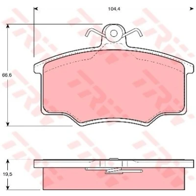 Image of brake Pad Set, disc TRW GDB863