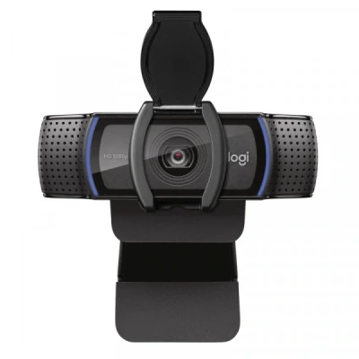 Image of Logitech C920S HD Pro Webcam, Full 1080p/30fps Video Calling, Clear Stereo Audio, Light Correction, Privacy Shutter, Streaming, Works with Skype,Zoom,FaceTime, PC/Mac/Laptop/Tablet/XBox Black