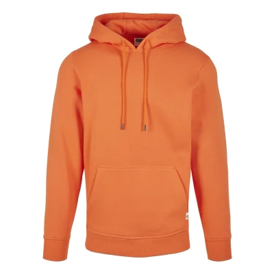 Image of Urban Classics Organic Basic Hoody Hoodie, Men&#039;s, Size: Small, Orange