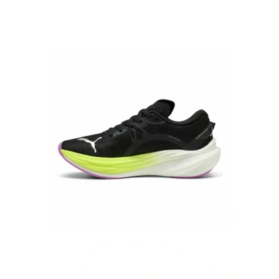 Image of Puma Deviate Nitro 3 Road running shoes, Women&#039;s, Size: 5, black yellow alert pure magenta Mesh