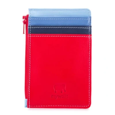 Image of mywalit Credit Card Holder with Coin Purse, Royal, One Size, Modern