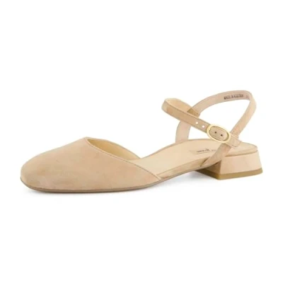 Image of Paul Green Ankle strap ballet pumps, Women&#039;s, Size: 7, Sand Suede