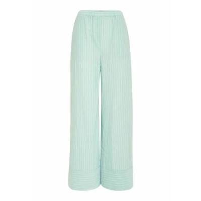 Image of Peppercorn Monella Straight LEG Trousers, Women&#039;s, Size: Large, 3254s green mint stripe