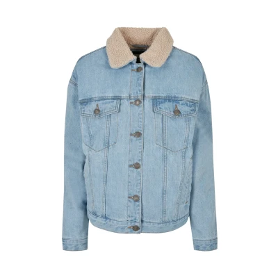 Image of Urban Classics Denim jacket, Women&#039;s, Size: XXL, Clearblue bleached